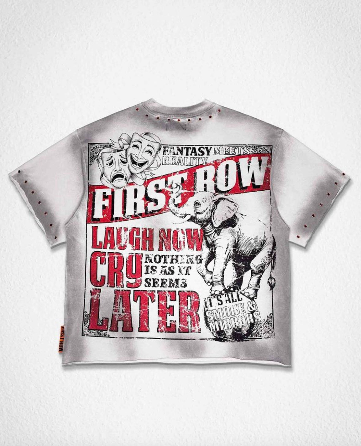 LAUGH NOW CRY LATER CIRCUS BOXY TEE