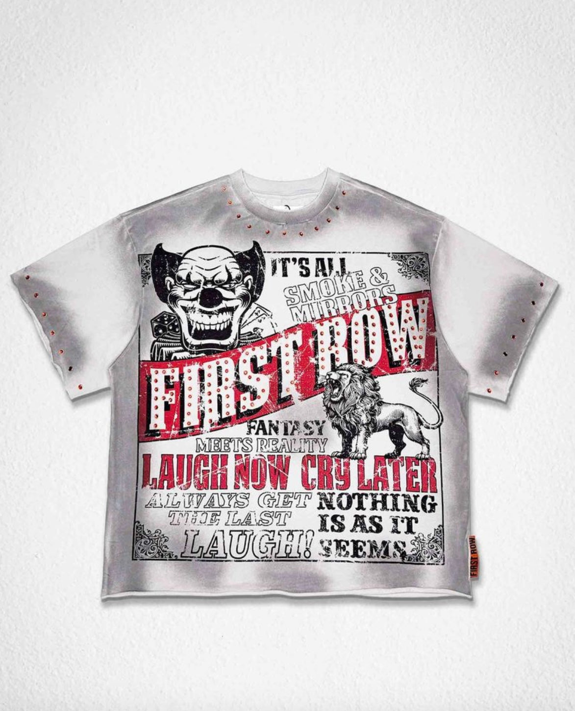 LAUGH NOW CRY LATER CIRCUS BOXY TEE