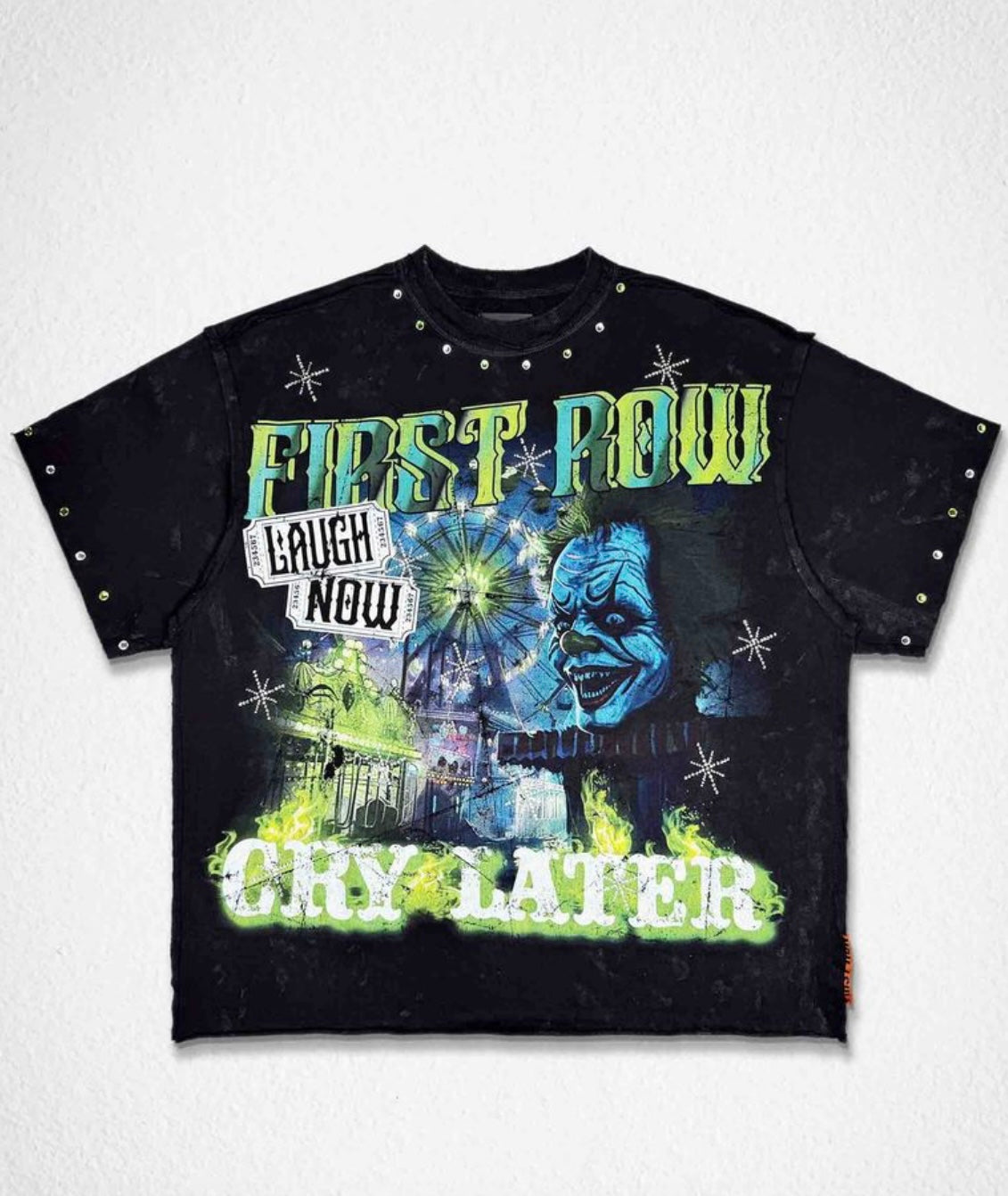 LAUGH NOW CRY LATER MIDNIGHT BOXY TEE